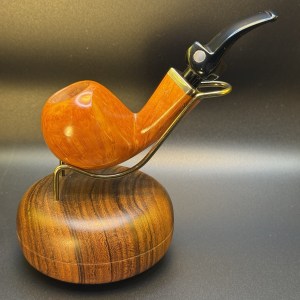 Vintage NOS Unsmoked Mastro De Paja Bent  Panel 3B + One Sun Tobacco pipe