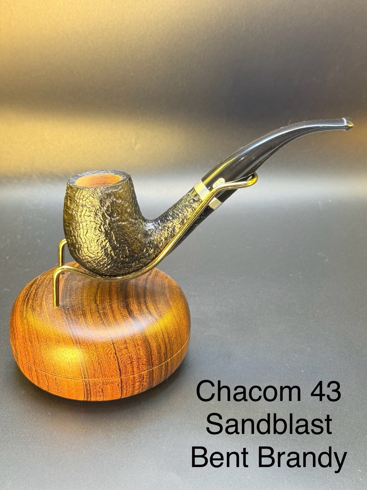 Vintage NOS Unsmoked Chacom 43 Sandblast Bent Brandy
