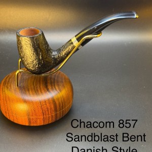 NOS Unsmoked Chacom 857 Sandblast Bent Danish Style Egg