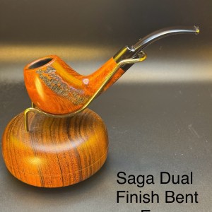 Vintage Saga Dual Finish Bent Egg Tobacco Pipe