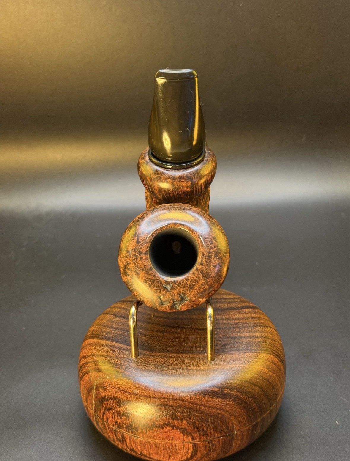 Rare Russian Unsmoked Red Frontier Mikhail Garmash Reverse Calabash Tobacco Pipe - Image 2
