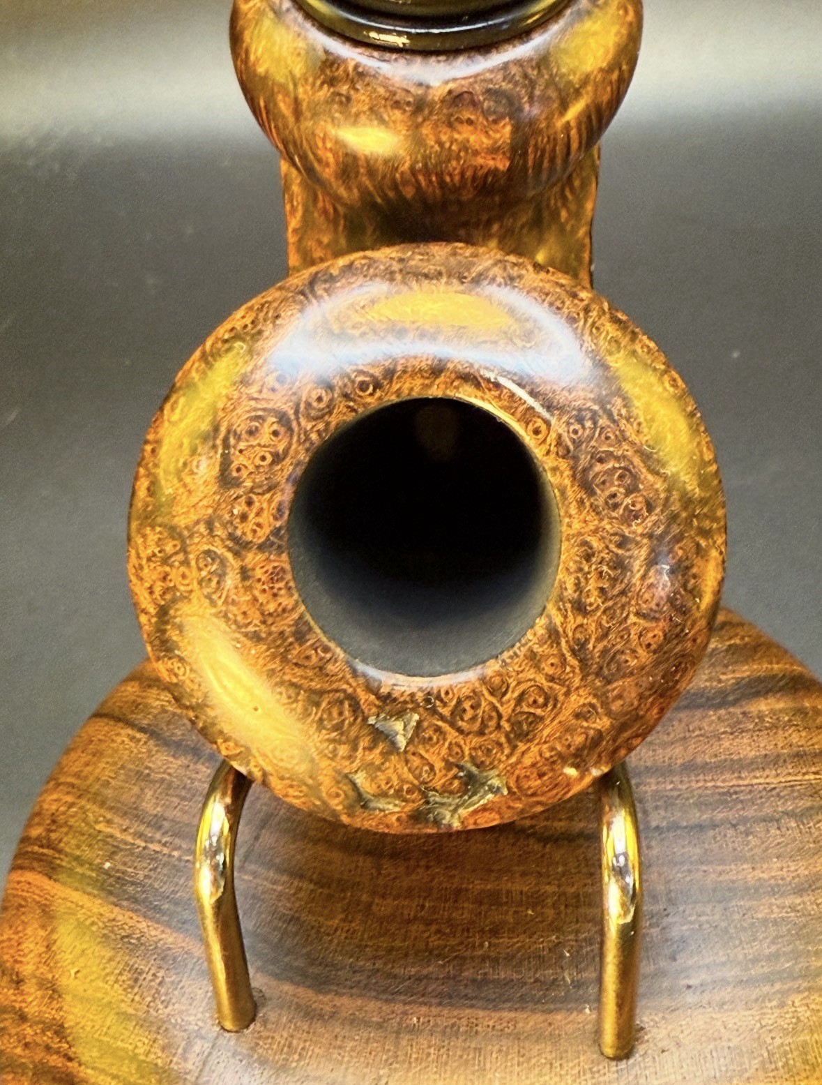 Rare Russian Unsmoked Red Frontier Mikhail Garmash Reverse Calabash Tobacco Pipe - Image 3