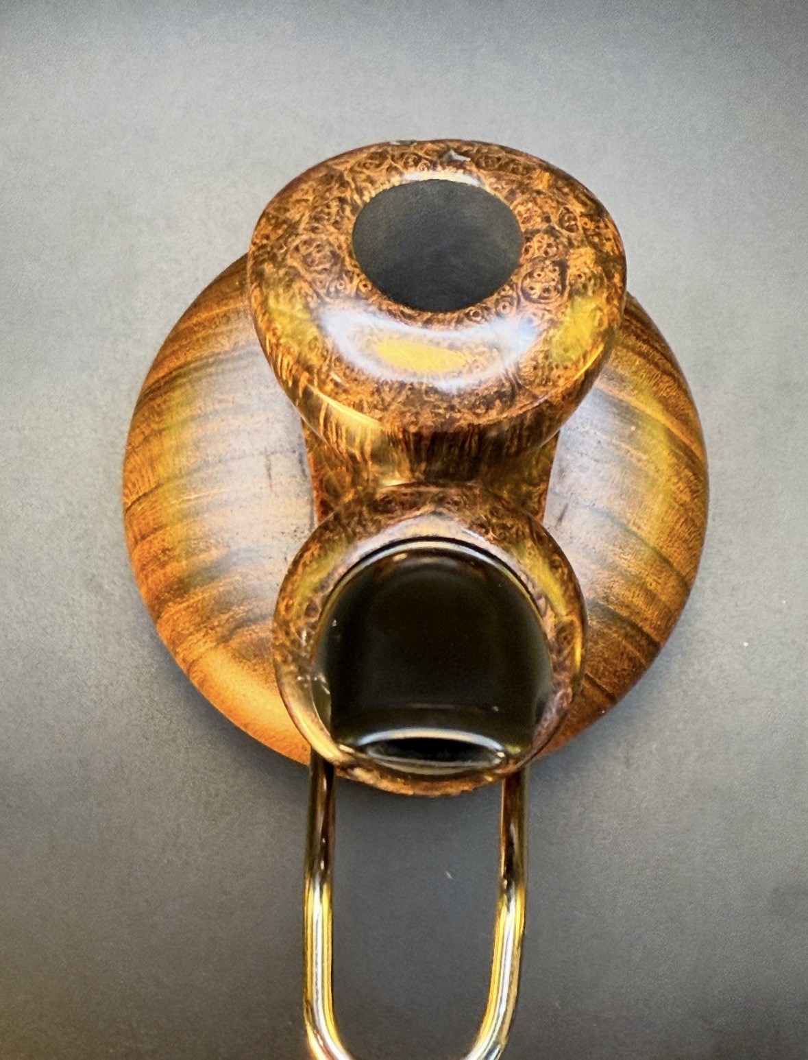 Rare Russian Unsmoked Red Frontier Mikhail Garmash Reverse Calabash Tobacco Pipe - Image 5