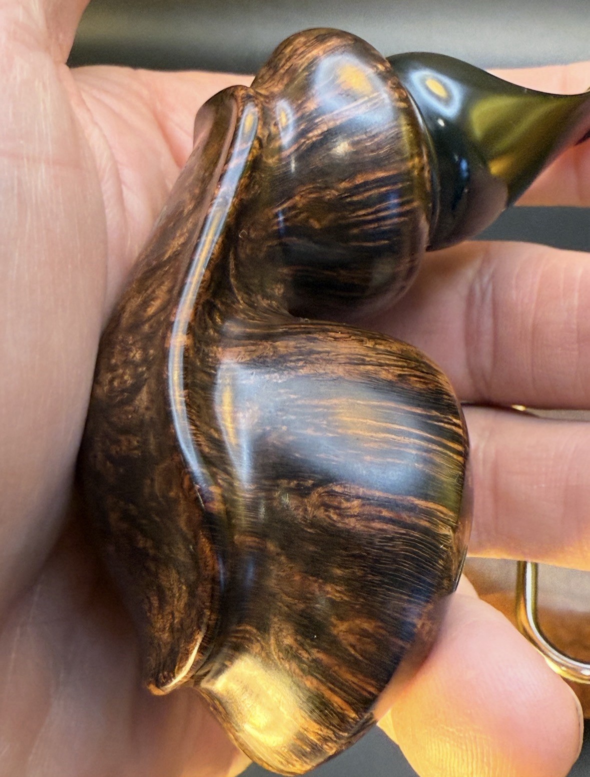 Rare Russian Unsmoked Red Frontier Mikhail Garmash Reverse Calabash Tobacco Pipe - Image 8