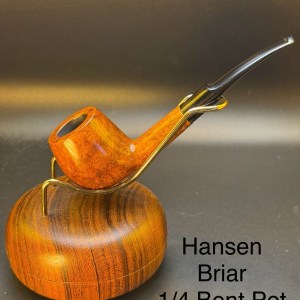 Rare Vintage Poul Hansen (Hansen Briar) 1/4 Bent Pot Tobacco Pipe