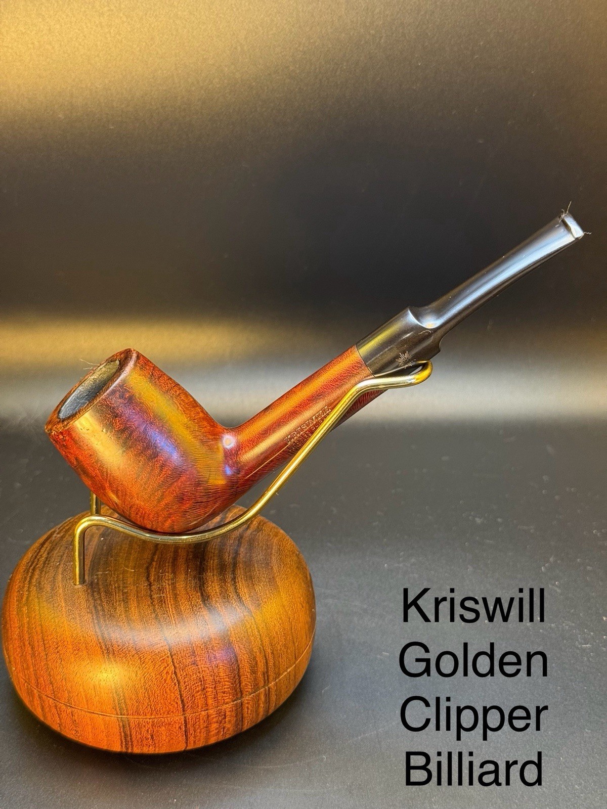 Vintage Kriswill Golden Clipper Billiard Tobacco Pipe - Professionally Restored
