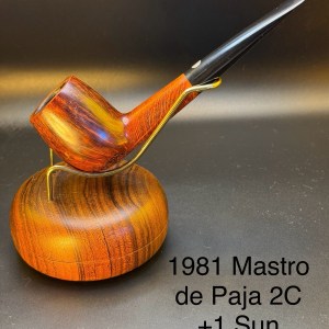 1981 Mastro De Paja 2C + 1 Sun Billiard Tobacco Pipe-Professionally Restored