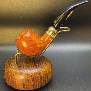 Vintage NOS Unsmoked Mastro De Paja  Bent Billiard  3B+ L  Tobacco Pipe