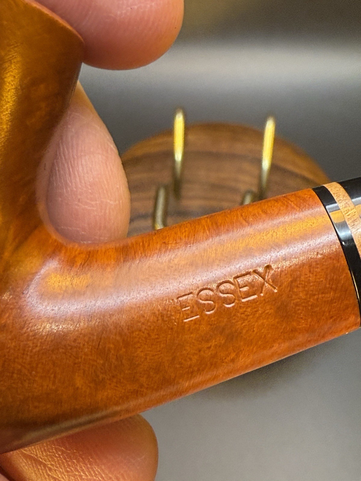 Vintage Wessex NOS Unsmoked Smooth Bent Billiard W/ Taper Stem Tobacco Pipe - Image 5