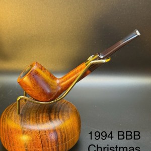 Vintage 1994 BBB Christmas Billiard Tobacco Pipe -Professionally Restored