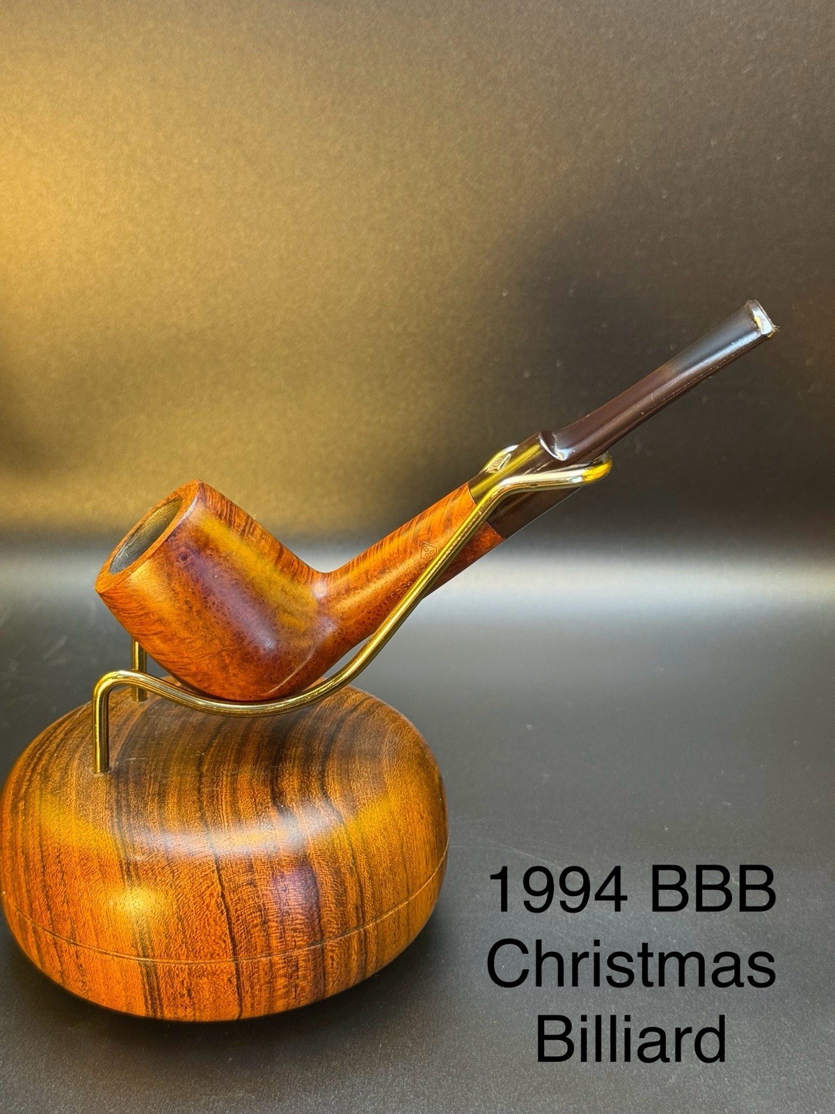 Vintage 1994 BBB Christmas Billiard Tobacco Pipe -Professionally Restored