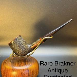 Rare Brakner Antique Rusticated Billiard Tobacco Pipe