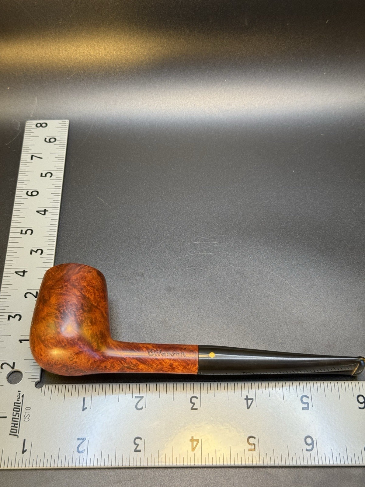 Vintage Hansen Smooth Brandy Tobacco Pipe - Image 5
