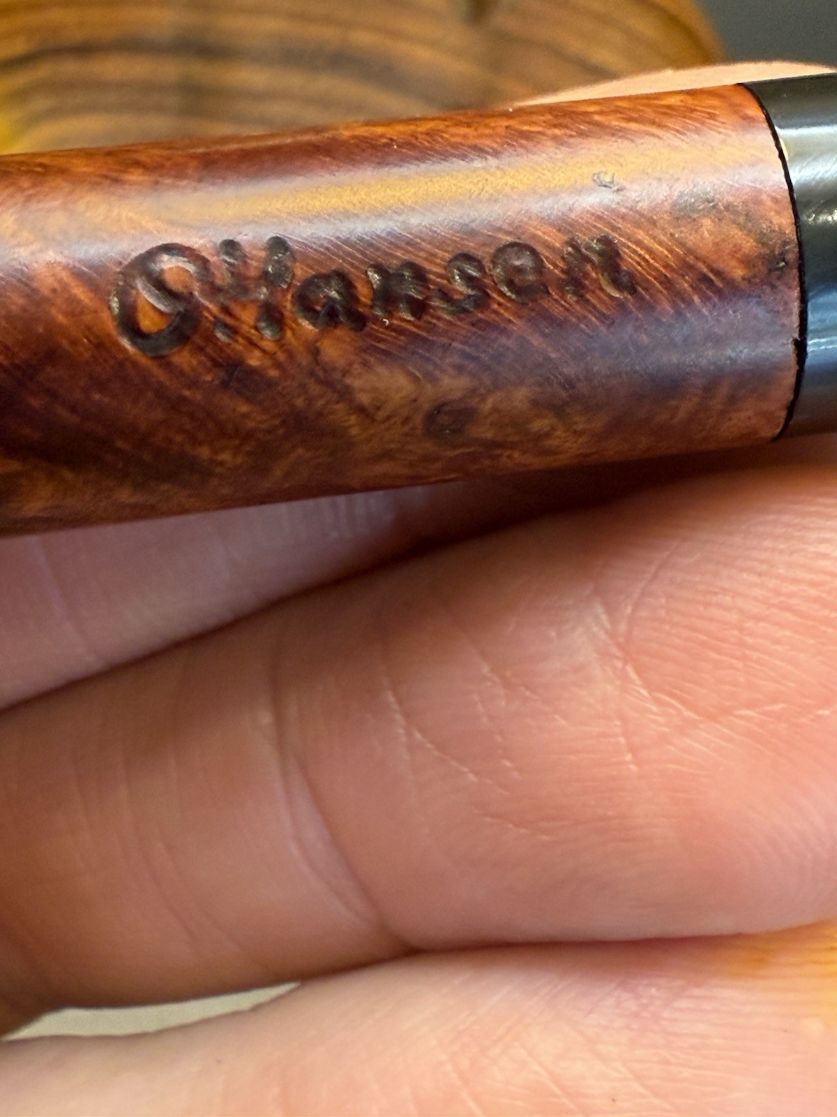 Vintage Hansen Smooth Brandy Tobacco Pipe - Image 6