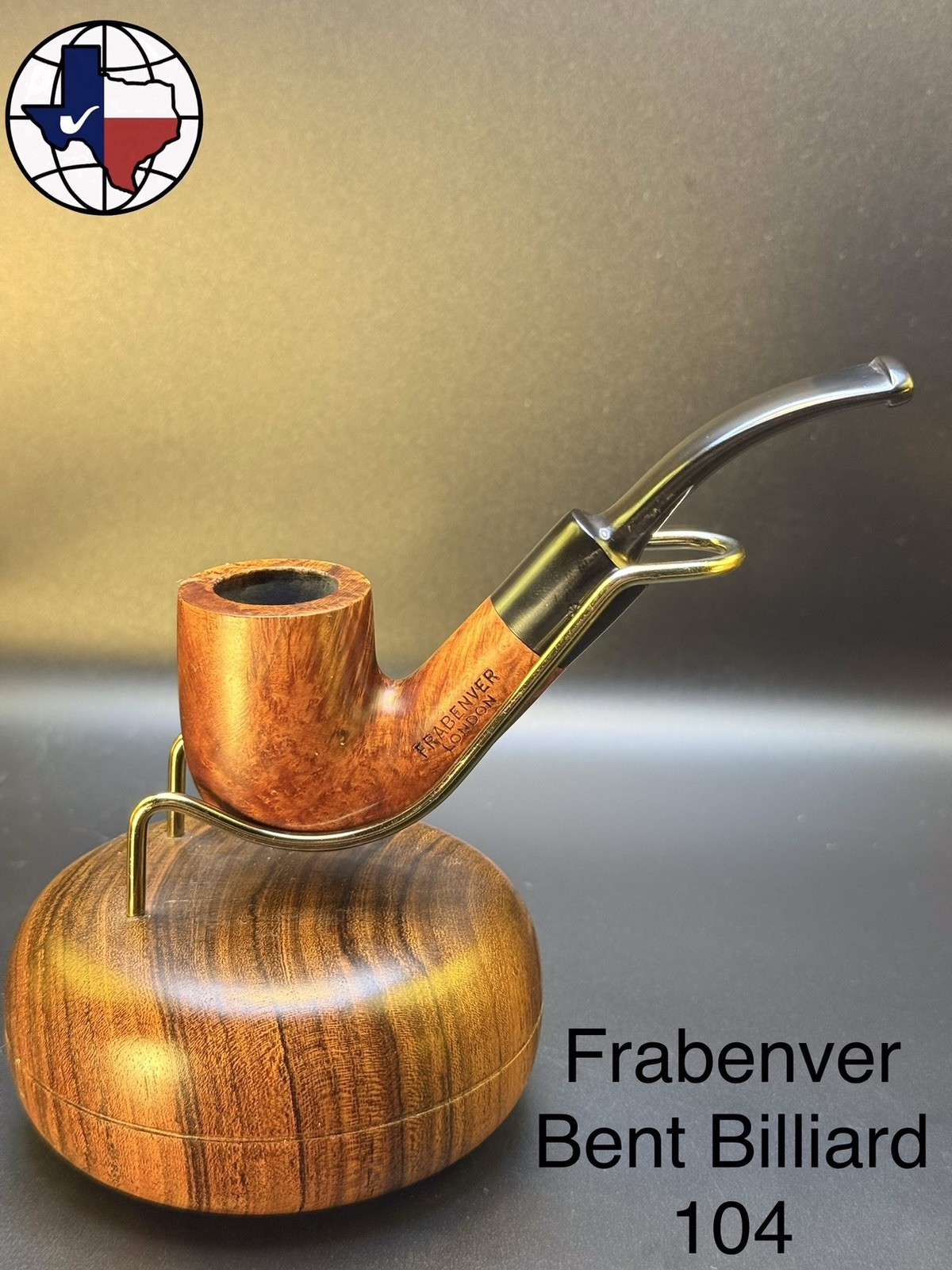 Vintage Frabenver Bent Billiard 104 Tobacco Pipe