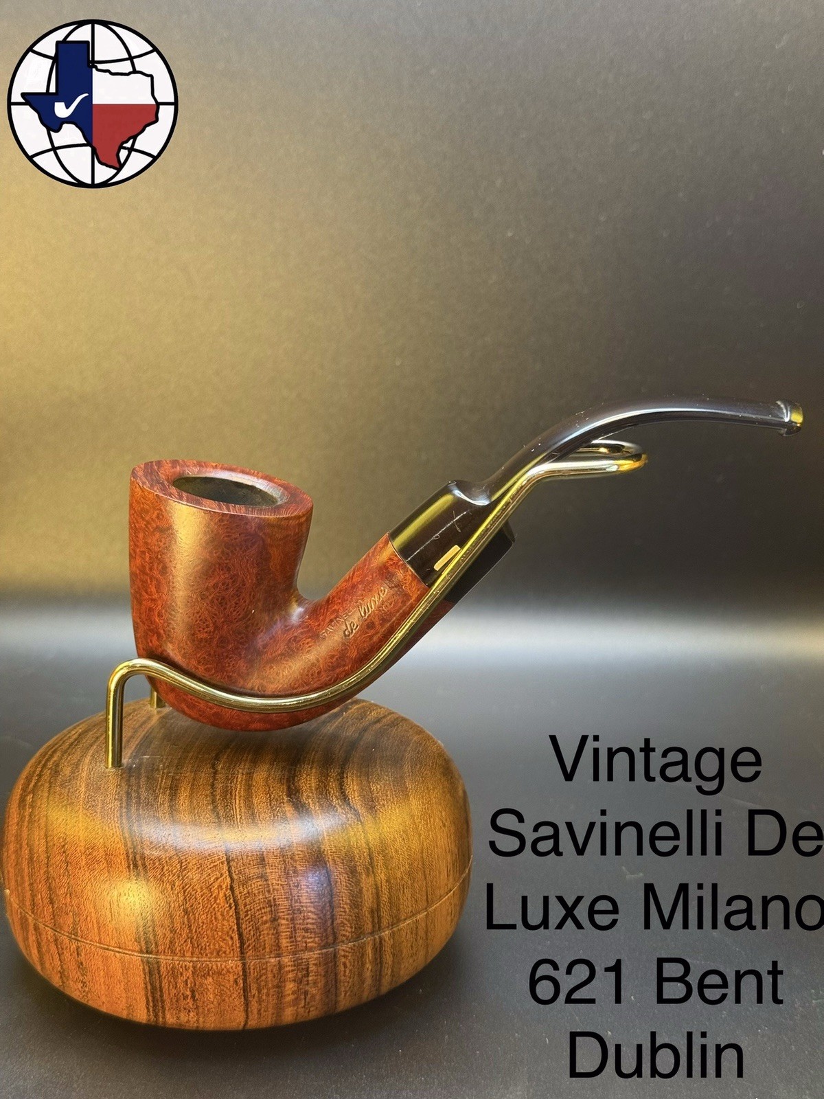 Vintage Savinelli De Luxe Milano 621 Bent Dublin Tobacco Pipe