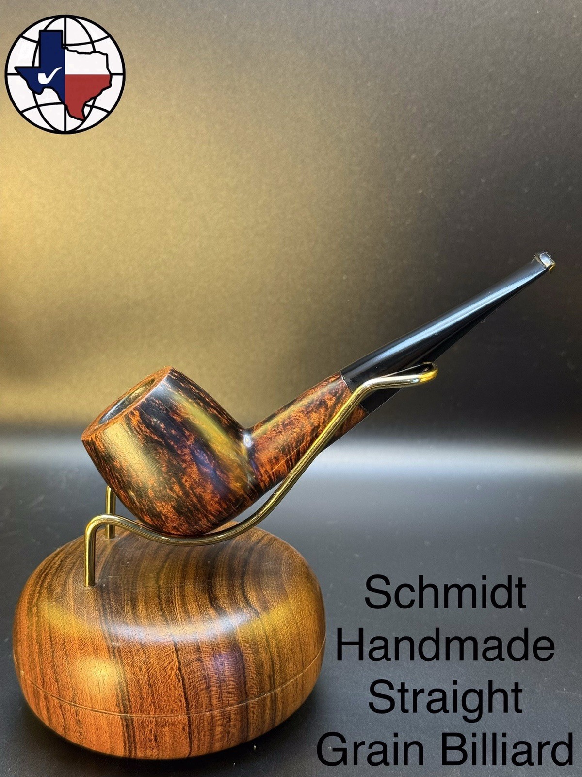 Vintage Schmidt Handmade Straight Grain Billiard Tobacco Pipe