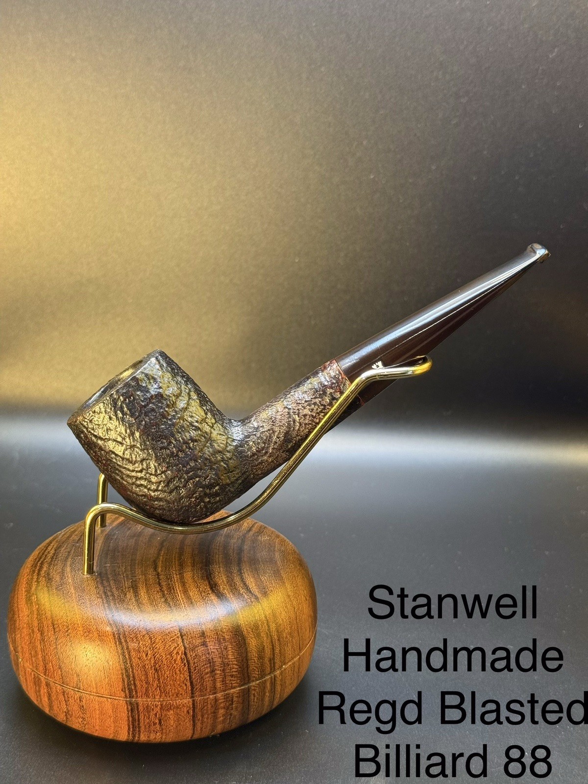 Vintage Stanwell Handmade Regd Blasted Billiard 88 Tobacco Pipe