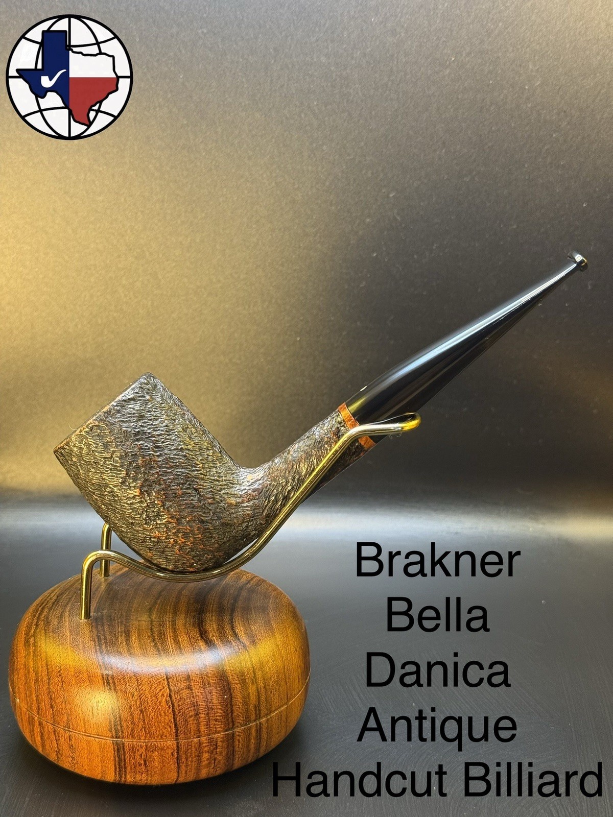 Vintage Brakner Bella Danica Antique Handcut Billiard Tobacco Pipe