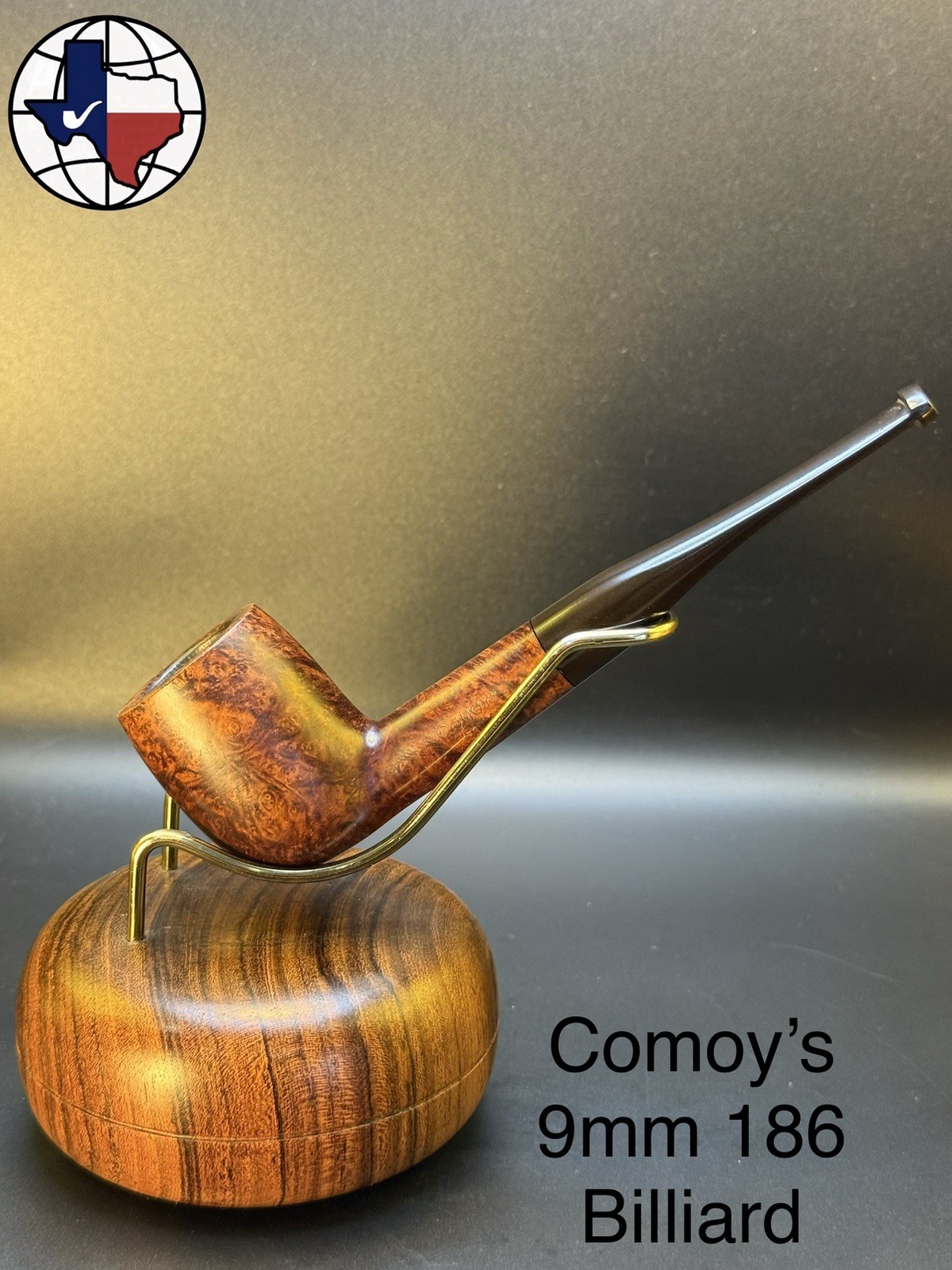 Vintage Comoy’s 9mm 186 Billiard Tobacco Pipe