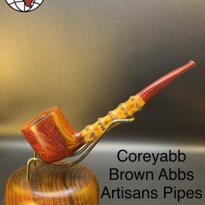 Coreyabb Brown Abbs Artisan Pipes 5 Knuckle Bamboo Pot Tobacco Pipe