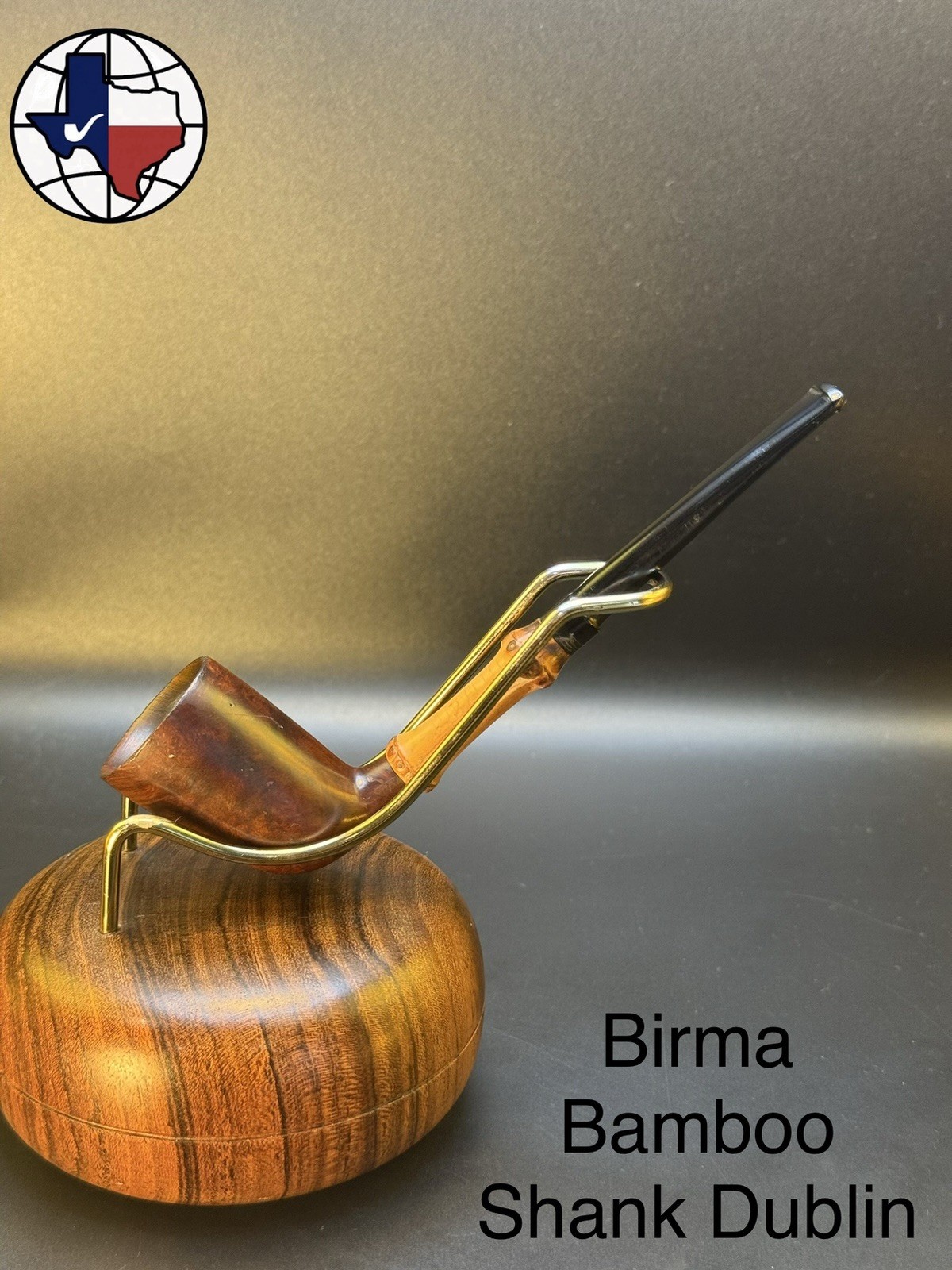 Vintage Birma Bamboo Shank Dublin Tobacco Pipe