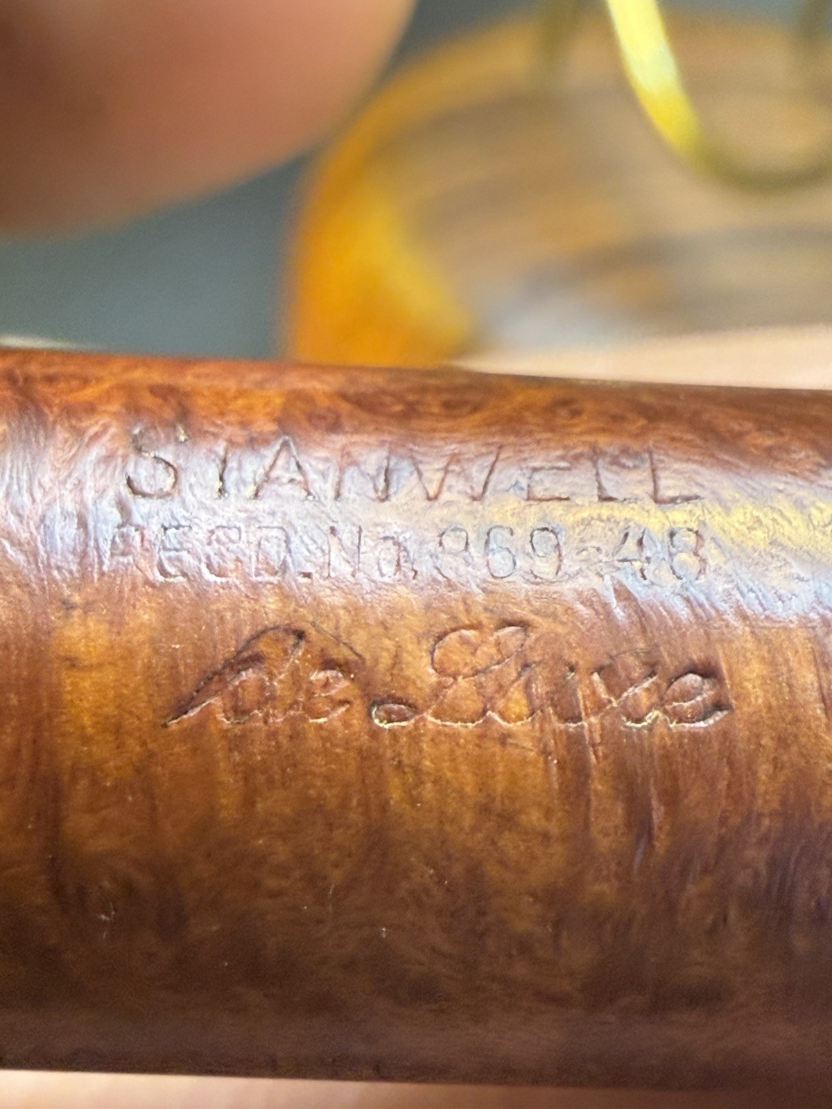 Vintage C. 1960s Regd Stanwell De Luxe 412 Billiard Tobacco Pipe - Image 5
