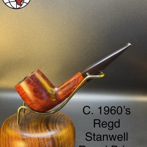 Vintage C. 1960s Regd Stanwell Royal Briar 88 Billiard Tobacco Pipe