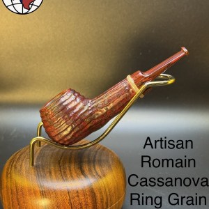 Artisan Romain Casanova Ring Grain Pot W/Cumberland Tobacco Pipe