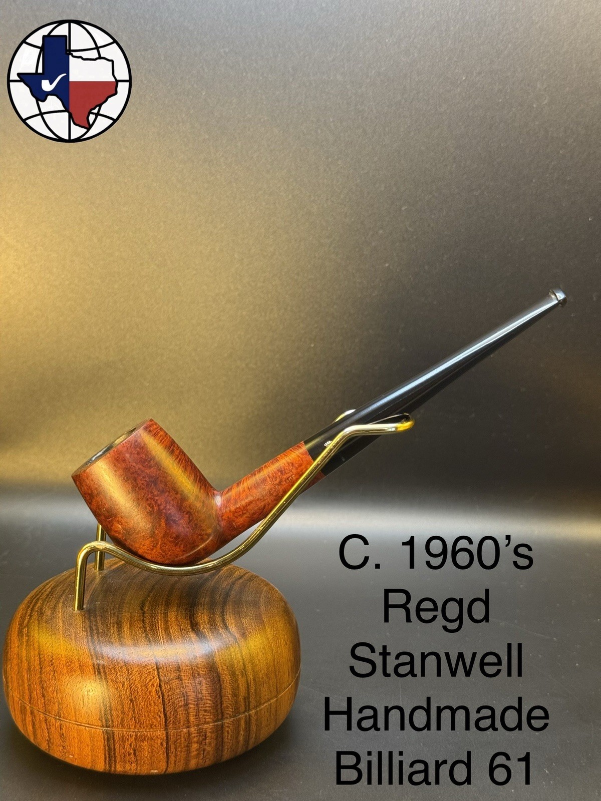 Vintage C. 1960s Regd Stanwell Hand Made Billiard 61 Tobacco Pipe