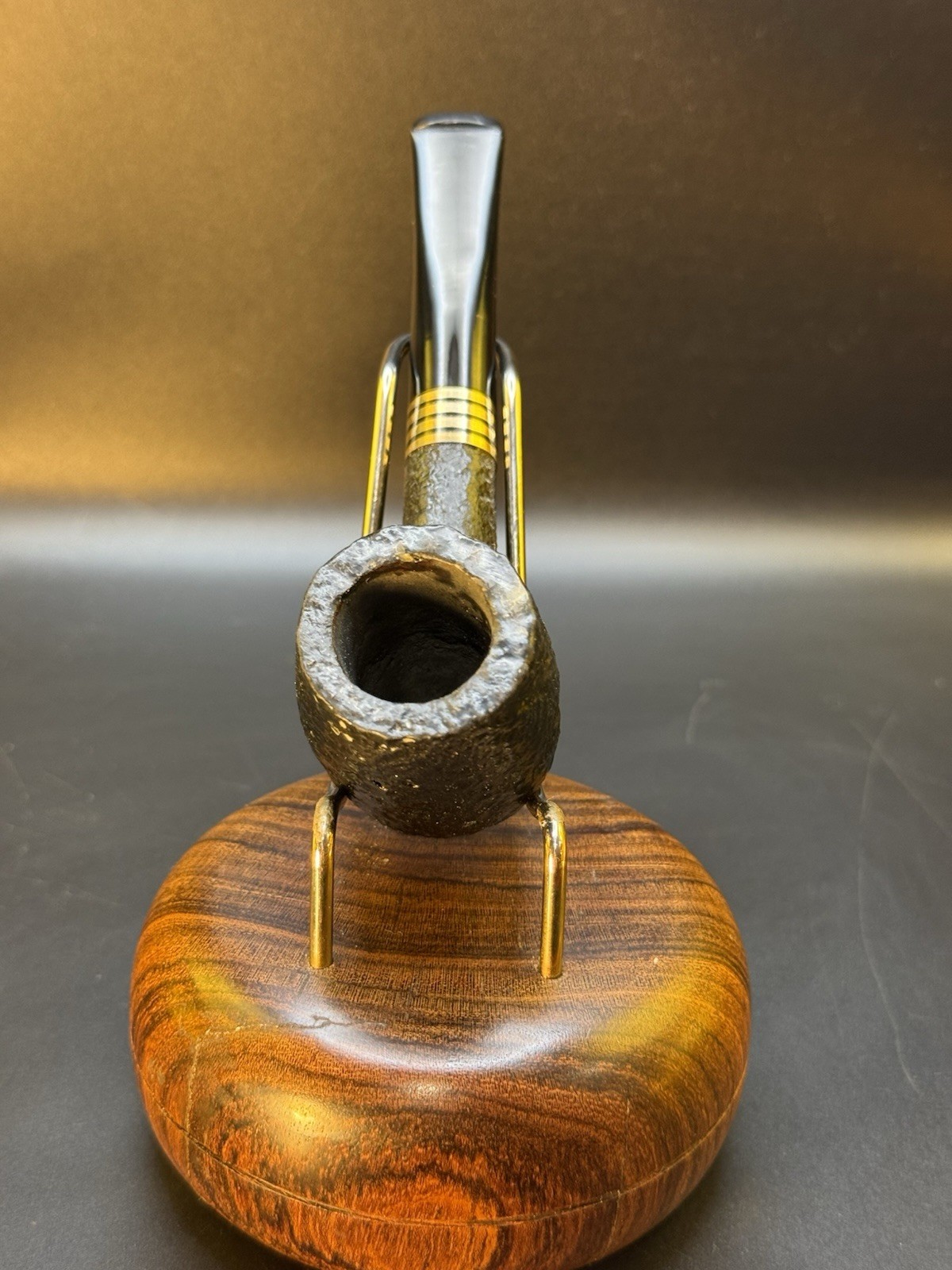 Vintage Georg Jensen Brass Band Billiard Tobacco Pipe - Image 2