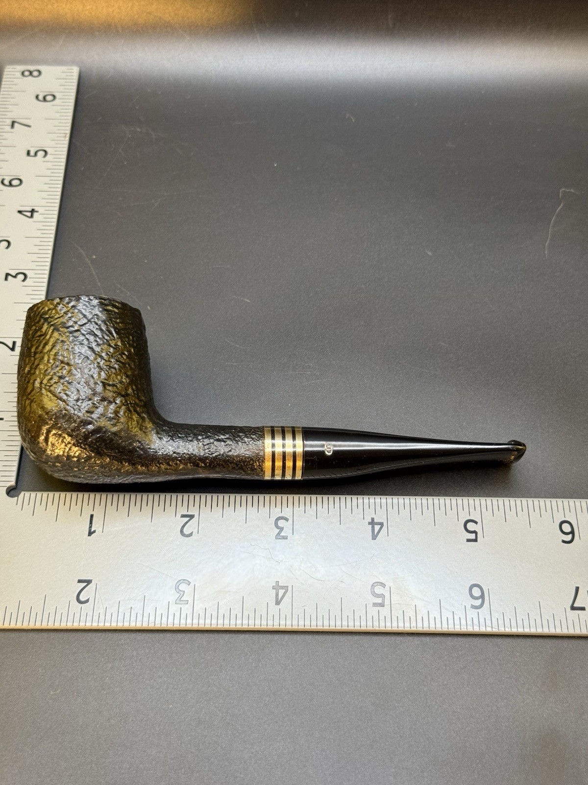 Vintage Georg Jensen Brass Band Billiard Tobacco Pipe - Image 5