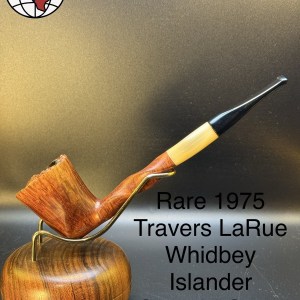 Rare 1975 Travers LaRue Whidbey Islander Straight Grain Liverpool Tobacco Pipe