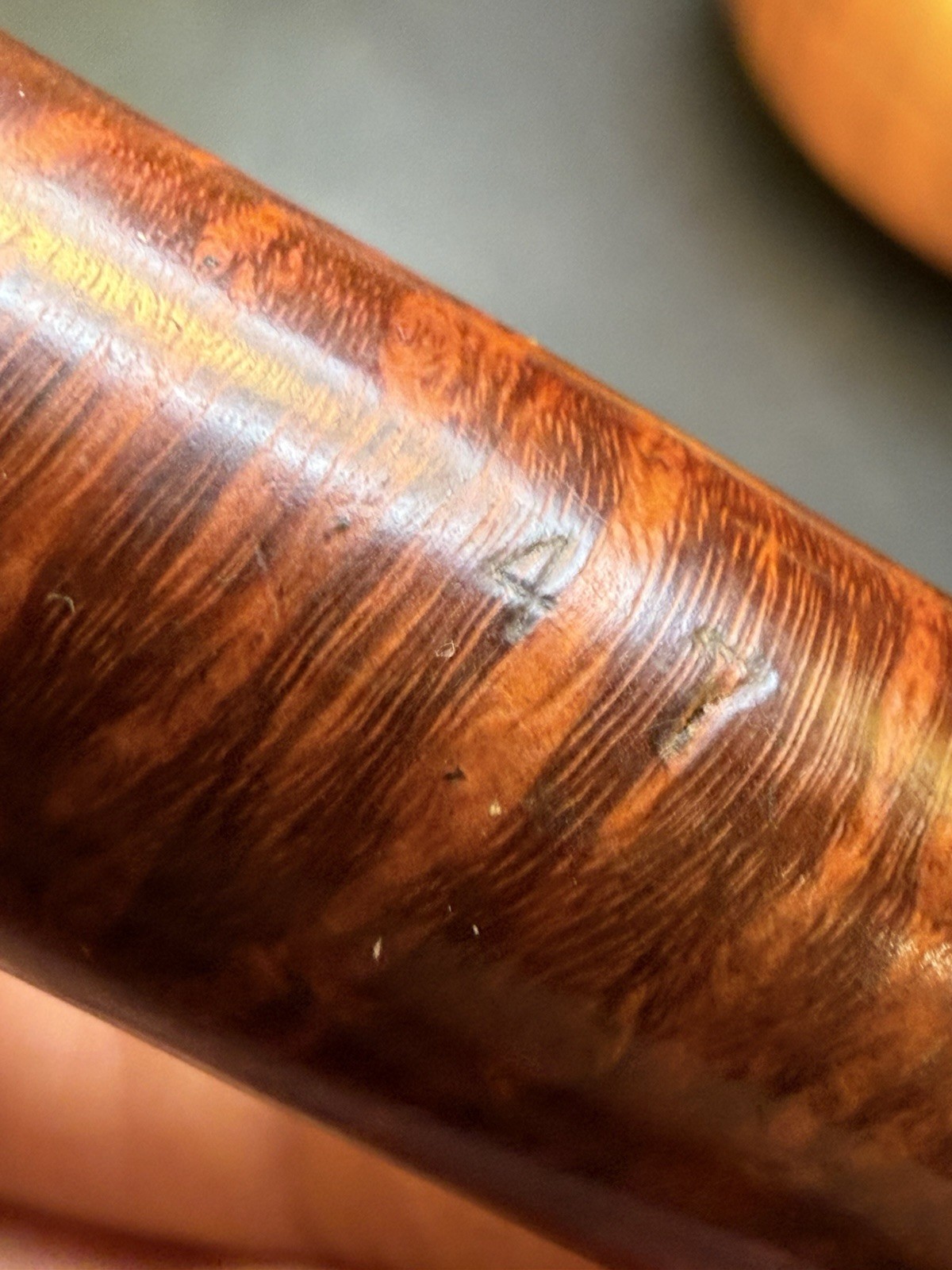 Unmarked Billiard W/Birdseye Tobacco Pipe - Image 6