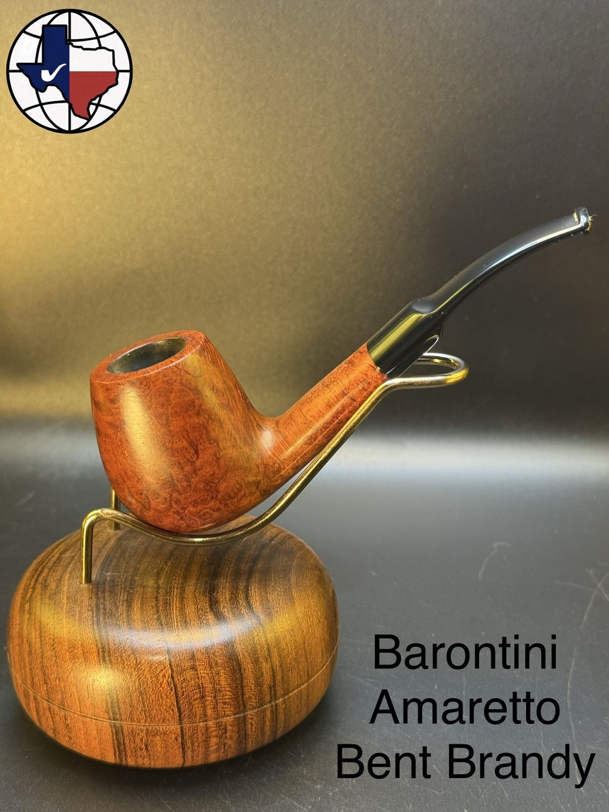 Vintage Barontini Amaretto Bent Brandy Tobacco Pipe