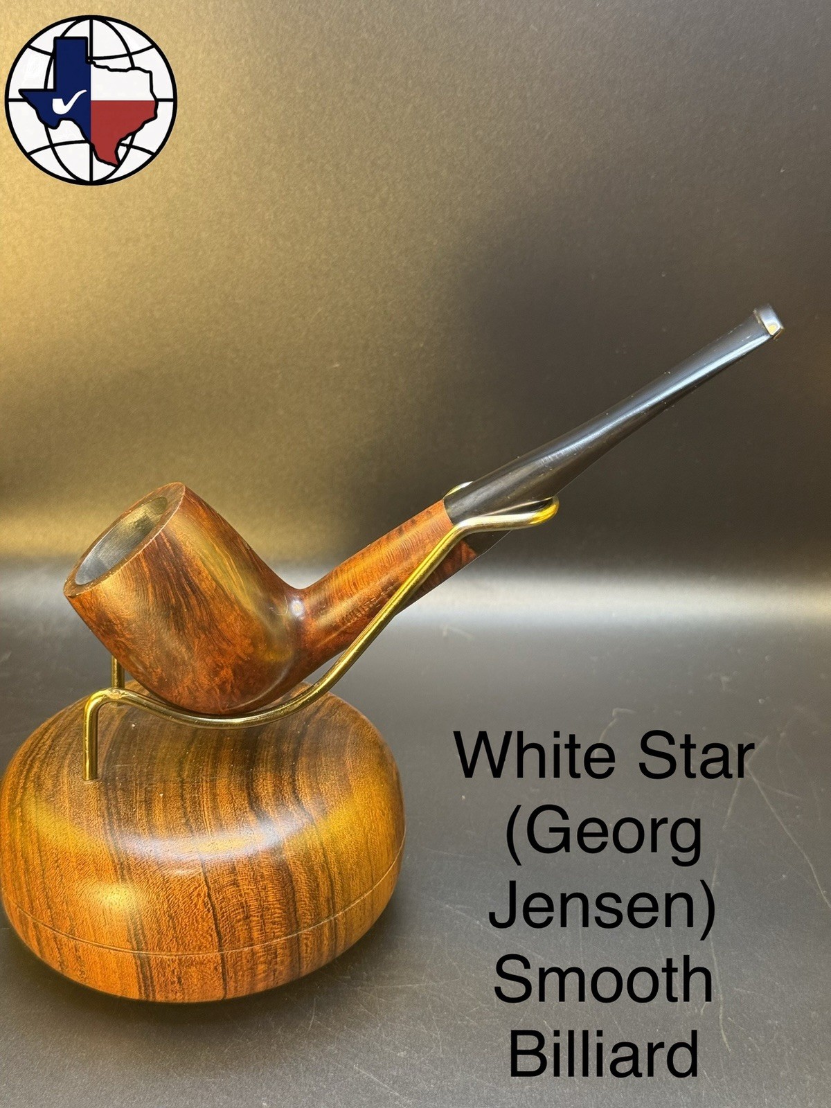 Vintage White Star (Georg Jensen Sub) Smooth Billiard Tobacco Pipe
