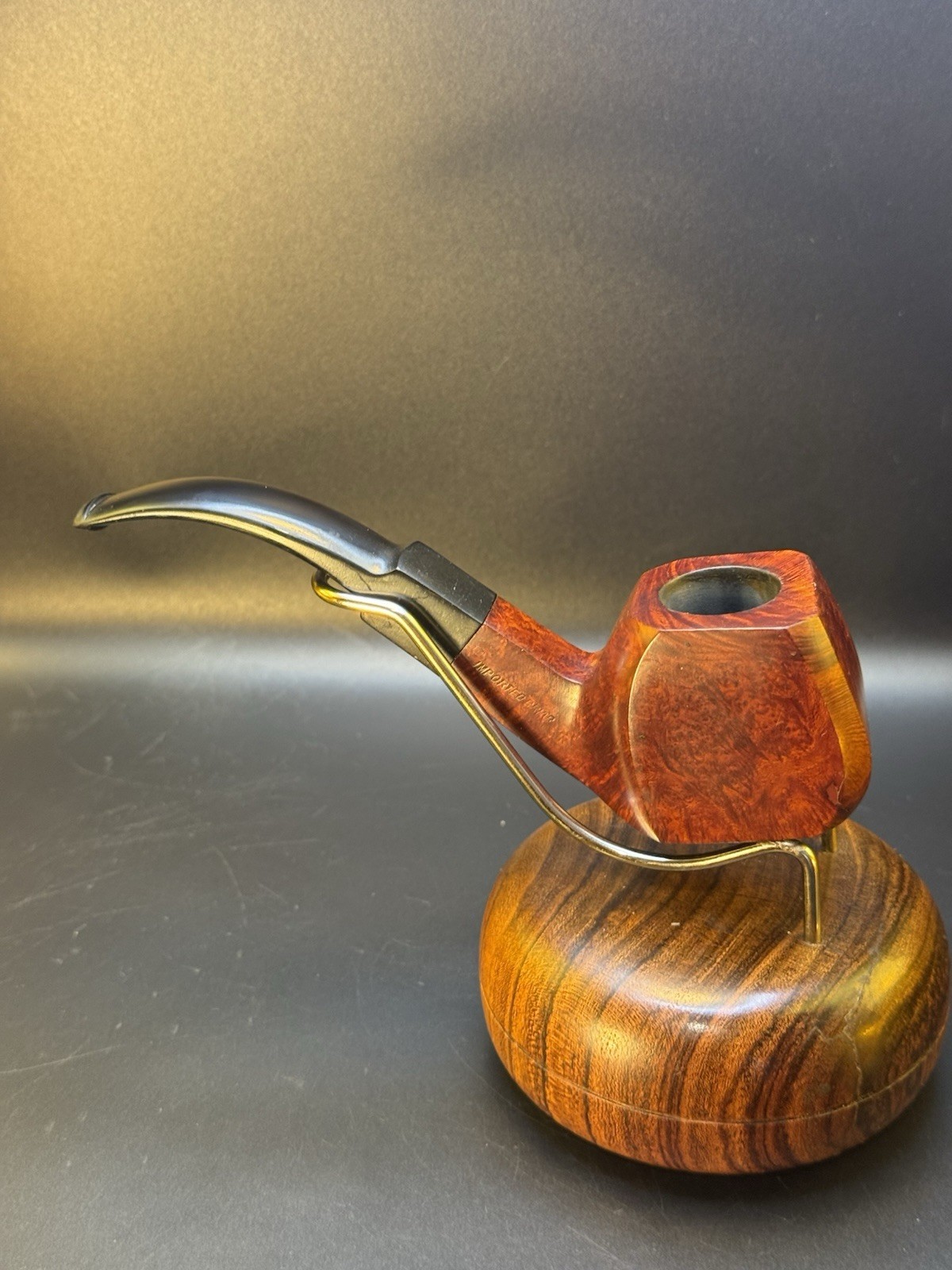 Vintage Oddman Large Squashed Faceted Bent Tobacco Pipe - Image 3