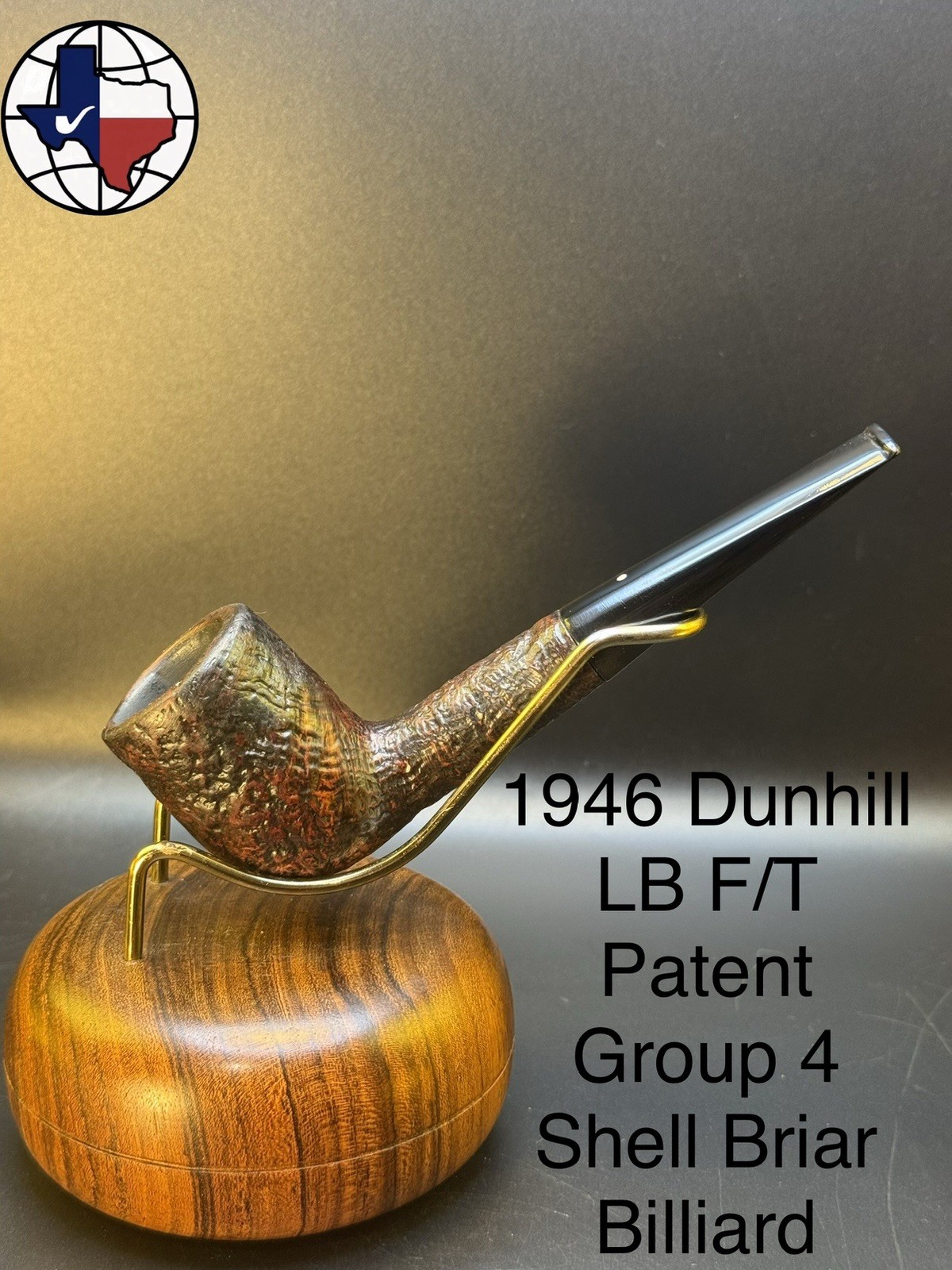 Vintage 1946 Dunhill LB F/T Patent Group 4 Shell Briar Billiard Tobacco Pipe