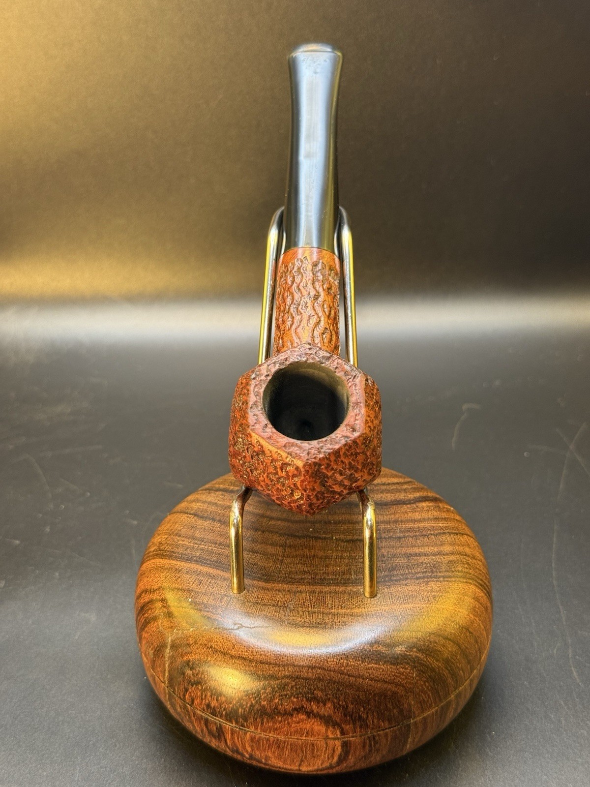 Vintage Chap Rusticated Faceted Apple Tobacco Pipe - Image 2