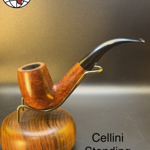 Vintage Cellini Standing Bent Billiard Tobacco Pipe