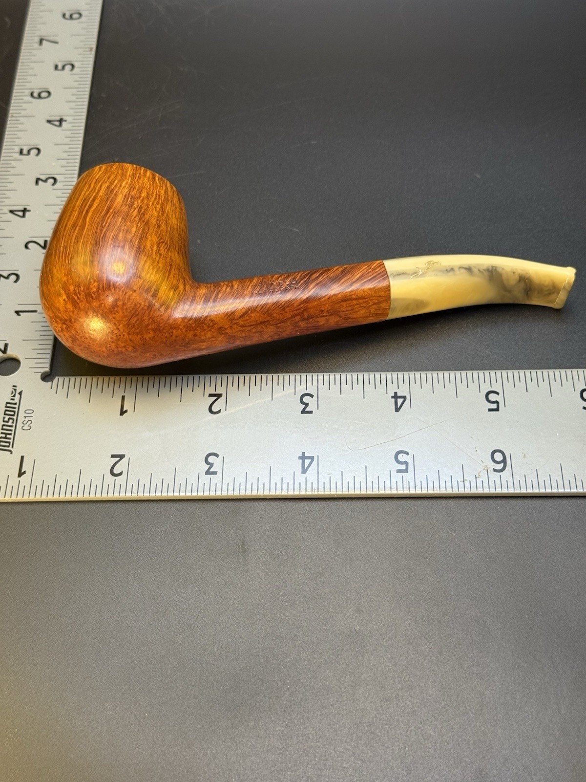 Vintage Savinelli Autograph Straight Grain Grade 6 Bent Billiard Tobacco Pipe - Image 5