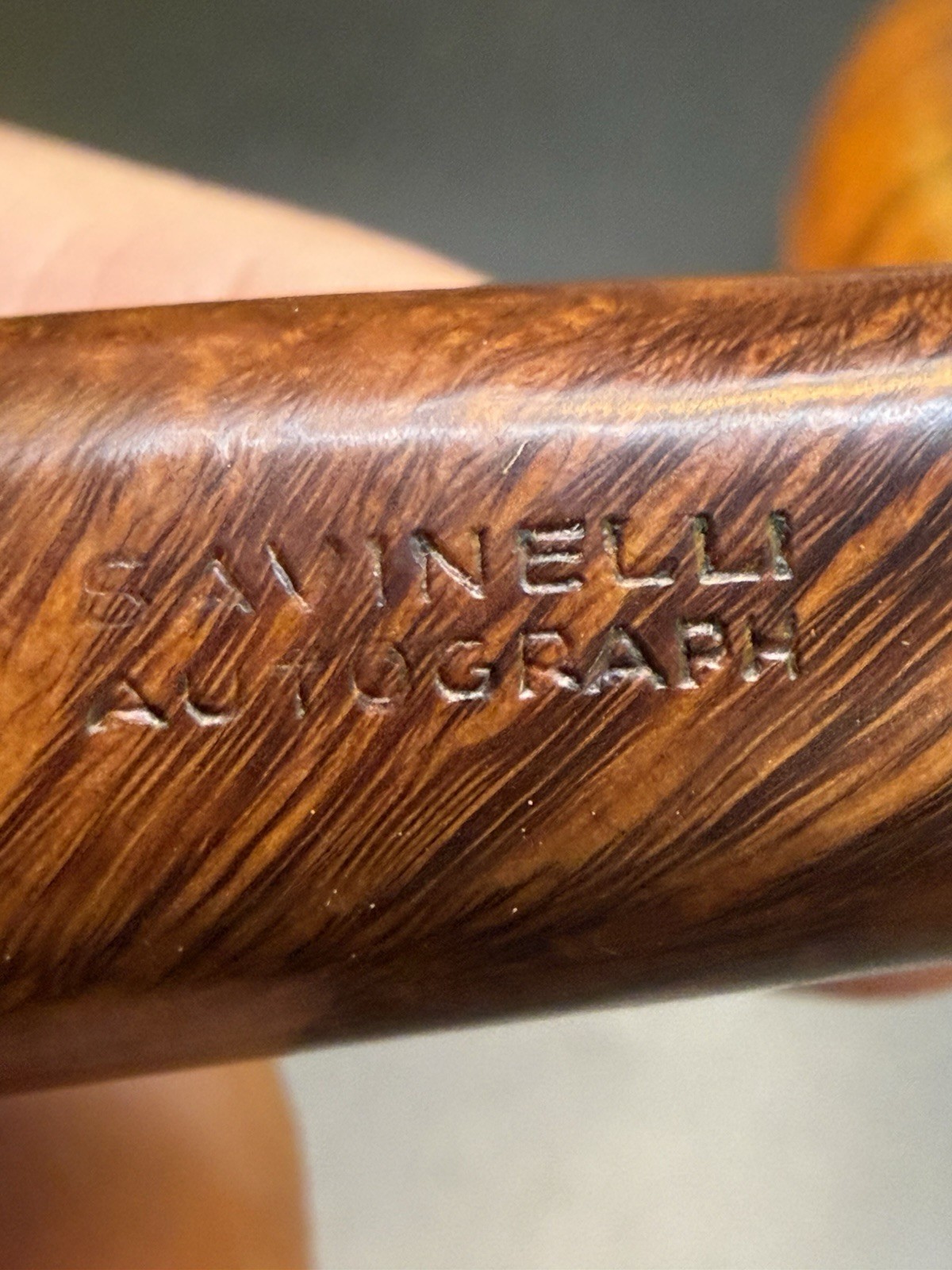 Vintage Savinelli Autograph Straight Grain Grade 6 Bent Billiard Tobacco Pipe - Image 7