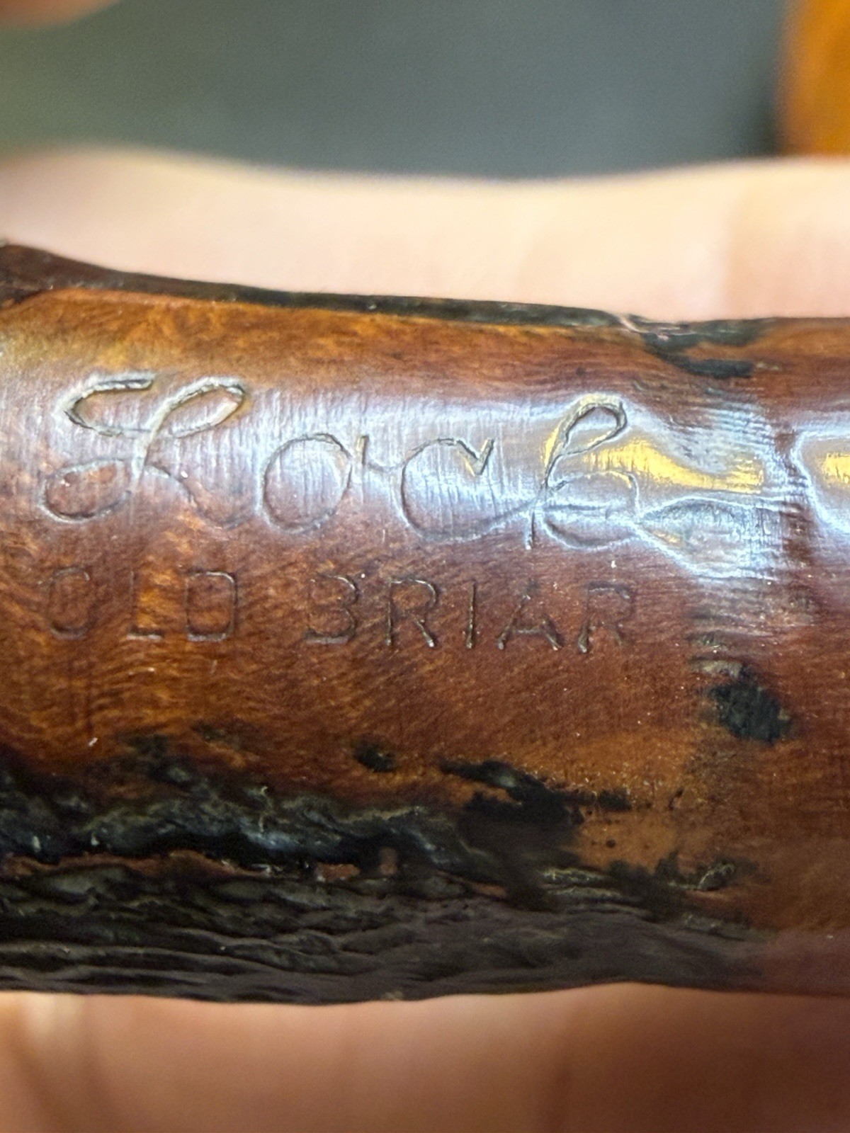 Vintage Locke Dual Finish Apple Tobacco Pipe - Image 6