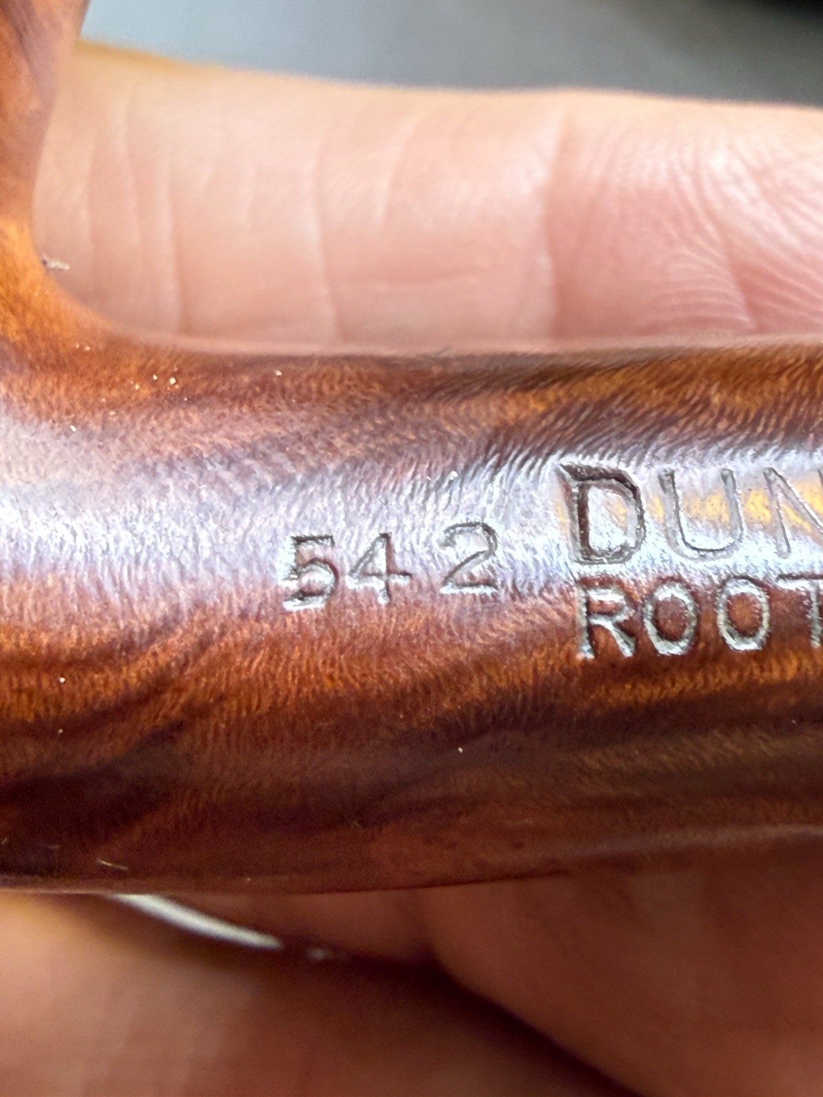 Vintage 1976 Dunhill Root Briar 542 Bent Egg Tobacco Pipe - Image 6