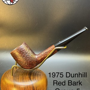 Vintage 1975 Dunhill Red Bark Group 5 Billiard Tobacco Pipe