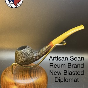 Artisan Sean Reum Brand New Blasted Diplomat Tobacco Pipe