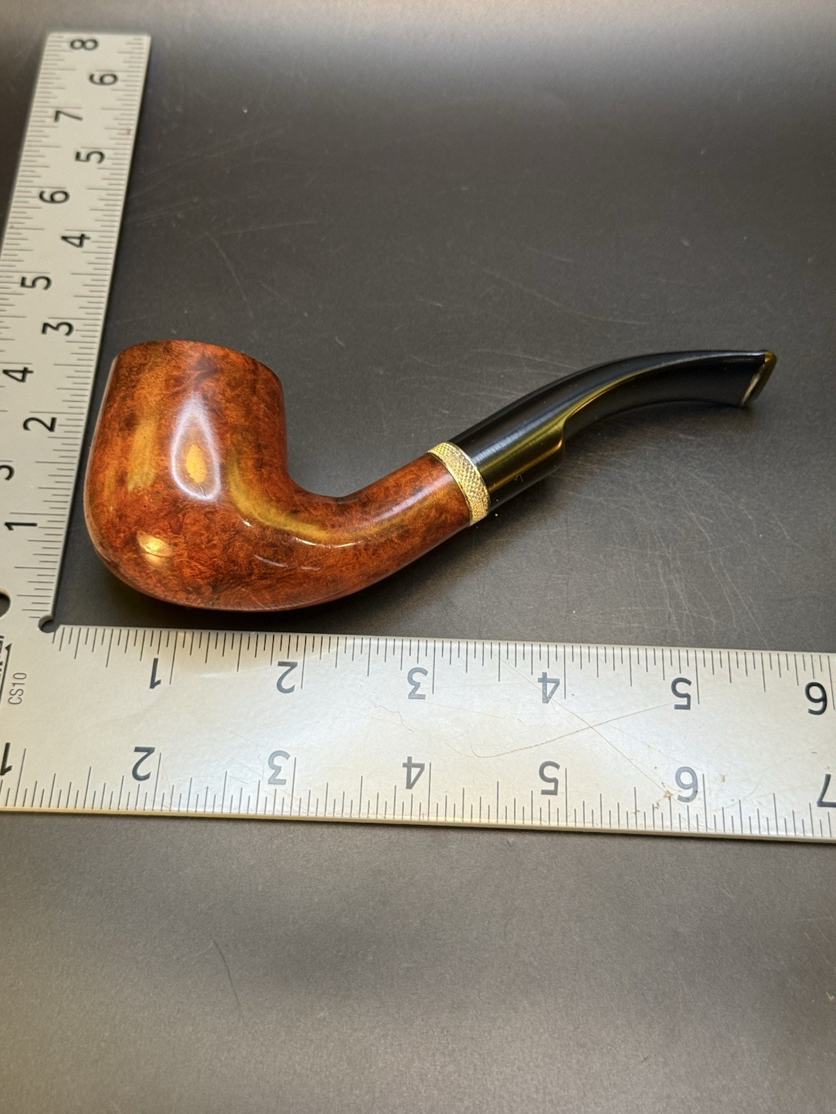 Unmarked Unsmoked Bent Billiard Tobacco Pipe - Image 5