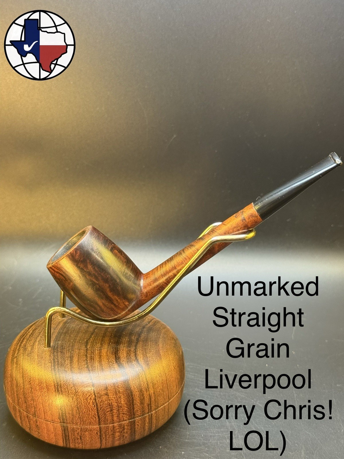 Unmarked Straight Grain Liverpool Tobacco Pipe