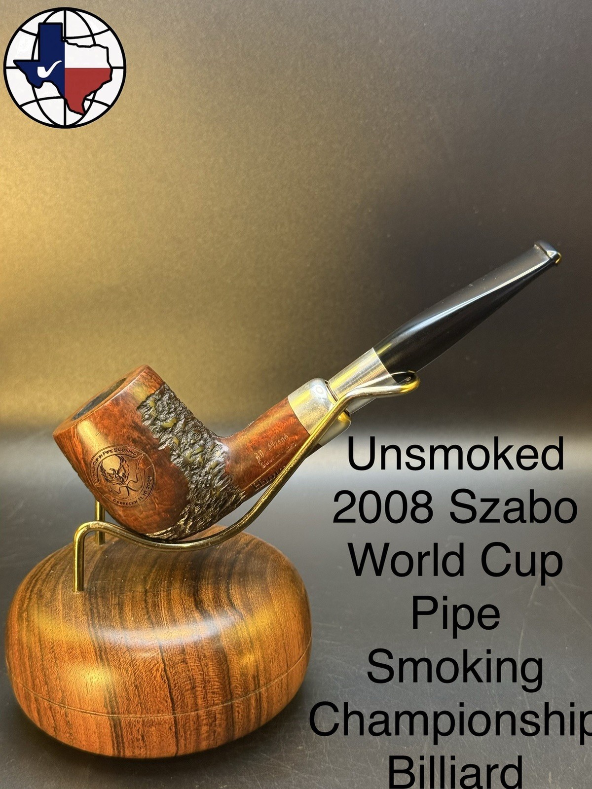 Unsmoked 2008 Szabo World Cup Pipe Smoking Championship Billiard Tobacco Pipe