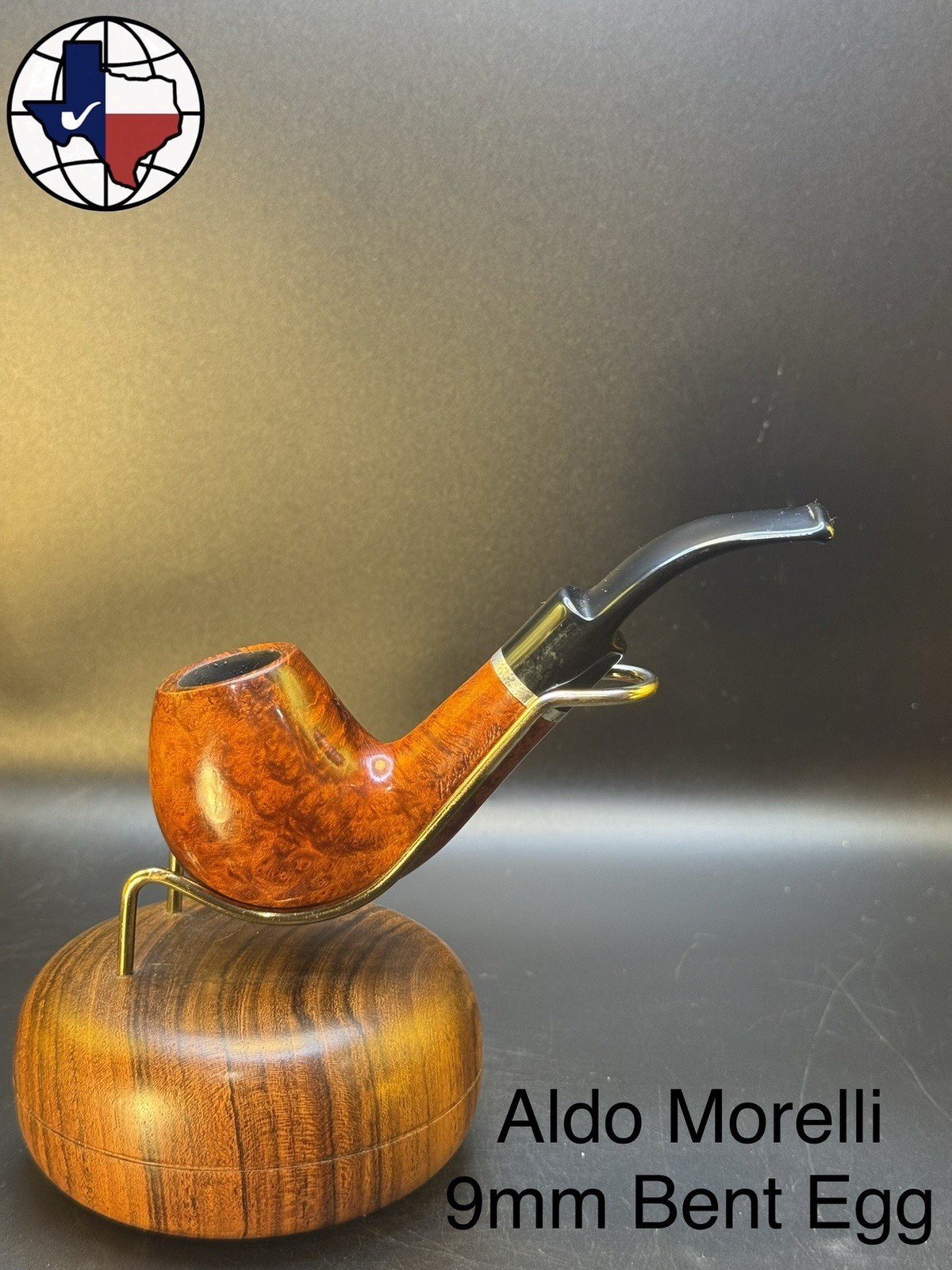 Vintage Aldo Morelli 9mm Bent Egg Tobacco Pipe